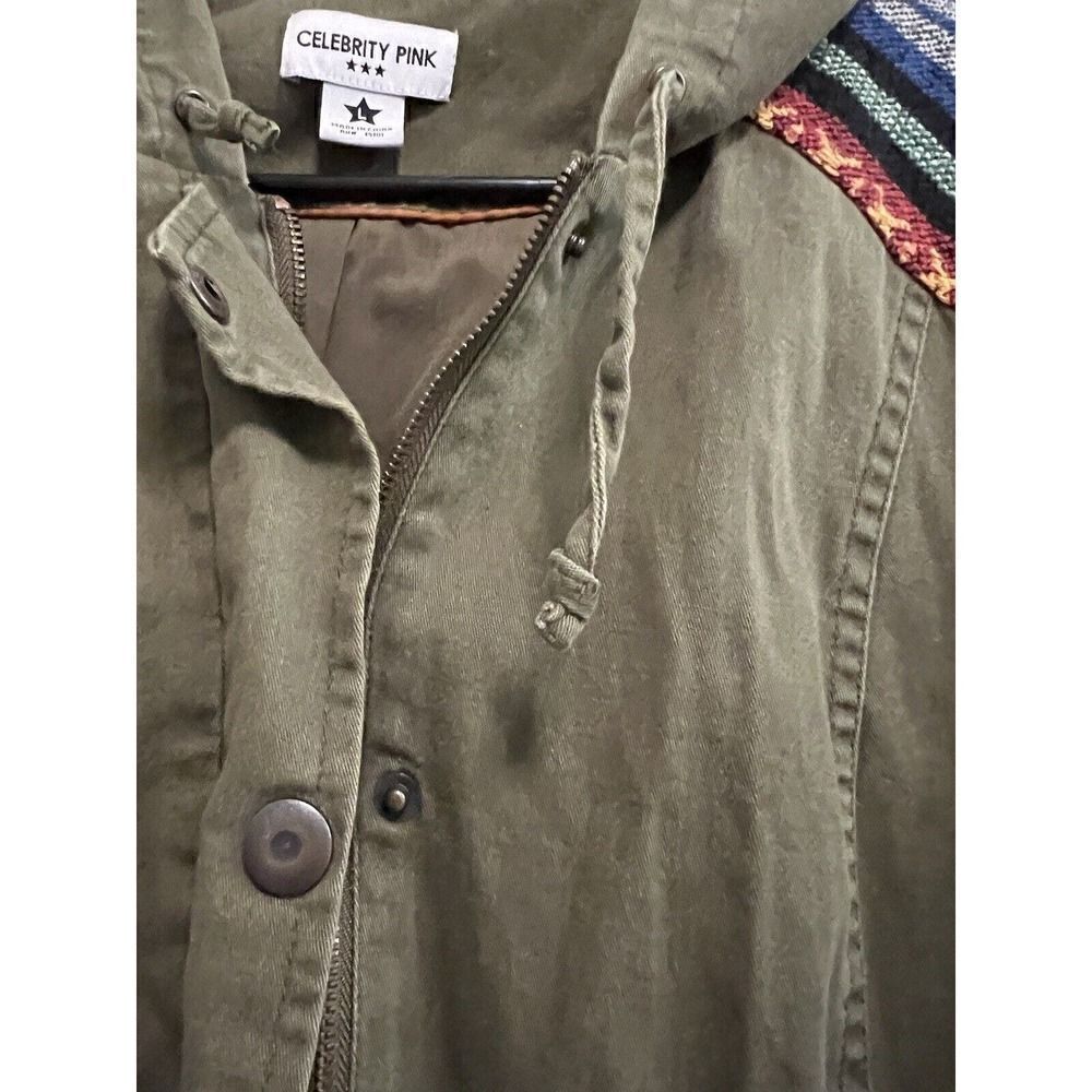 Celebrity Pink Army Green Embroidered Utility Jacket Size L - Picture 5 of 10